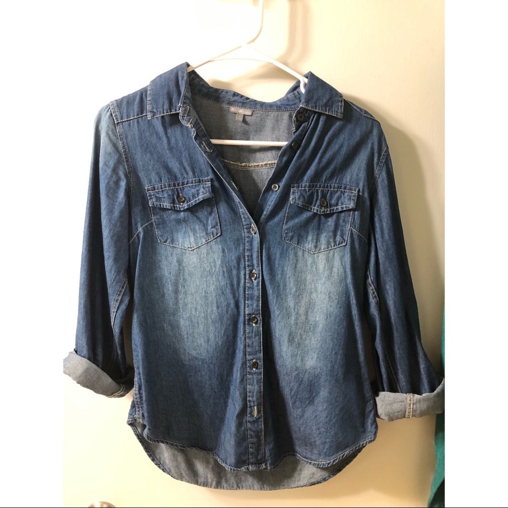 Denim Chambray Top